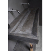 Forzalaqua Stockholm wastafel - 120.5x51.5x9cm - zonder kraangat - hardsteen gezoet (zwart) SW67784